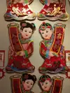 Paper products with flocking gold foil three-dimensional pull-linked golden boy and jade girl L Specification image